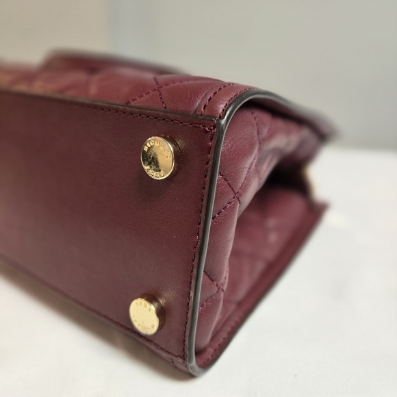 MICHAEL Michael Kors Quilted Burgundy Selma Large Satchel Bag - Picture 5 of 8